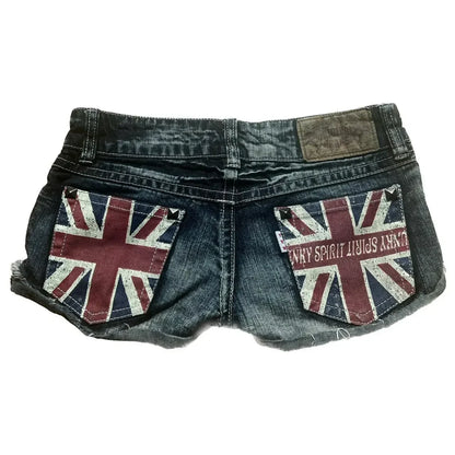 Goth Slim Denim Shorts