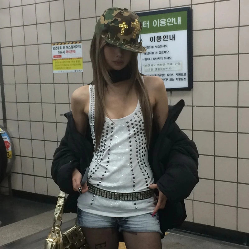 Y2k Sequin Tank Top