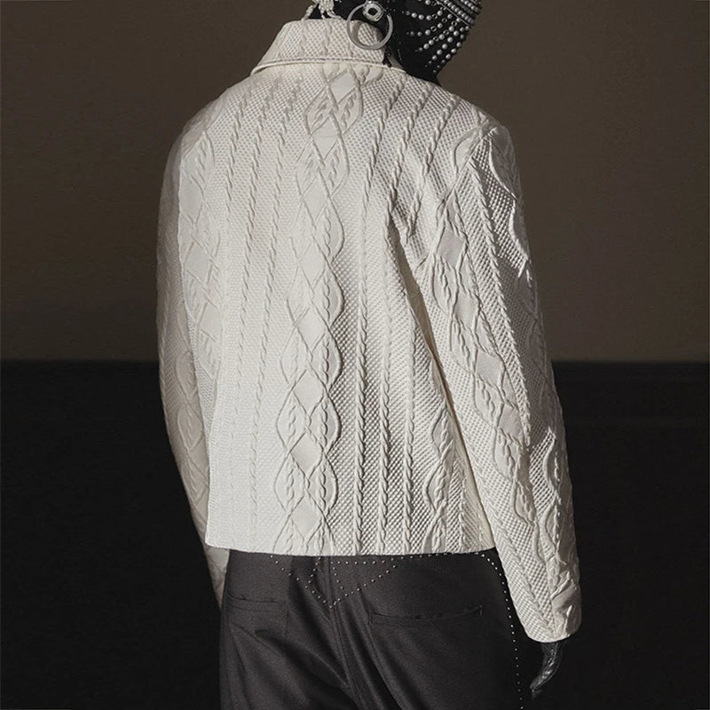 Jacquard Slim Knit  Jackets