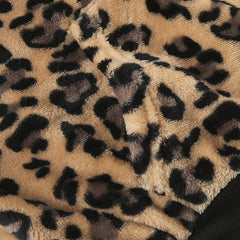 Fur Trim Leopard Zipper Hoodie - PWM