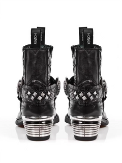 Metallic trim pointy toe boots - PWM