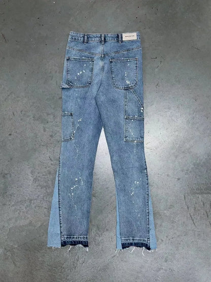 Raw Edge Micro-Trumpet Skinny Jeans