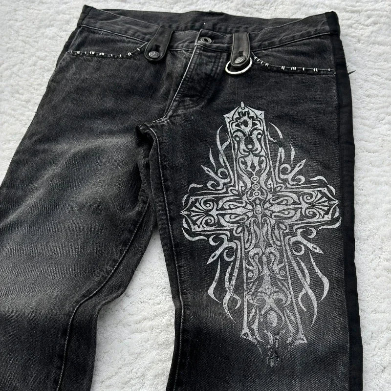 Cowboy Cross Micro Flared Jeans - PWM