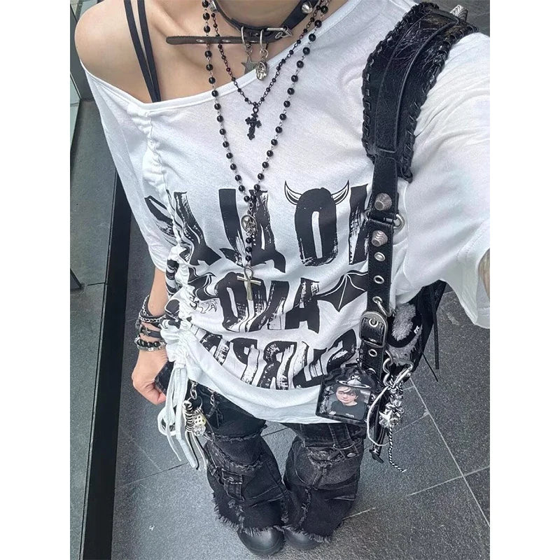 2000s Distressed Baggy Flare Patchwork Jeans