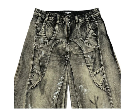 Graffiti Wide Jeans