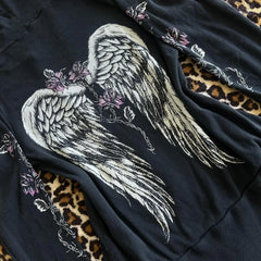Flower Wings Print Slim Fit Hoodie - PWM