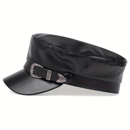 Belt Buckle Leather Hat