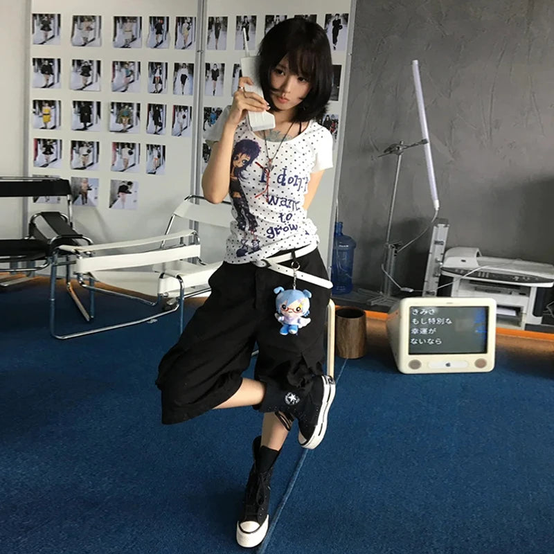 Girl Graphic Print Slim-Fit T-shirt