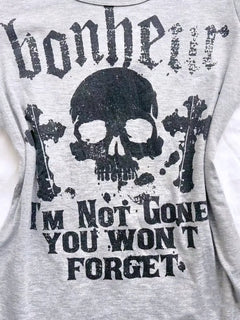 Spice Skeleton Letter Print T-shirt - PWM