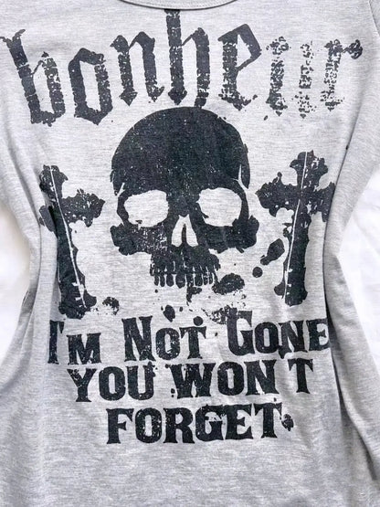 Spice Skeleton Letter Print T-shirt