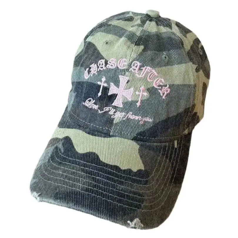 Cross Embroidery Camouflage Baseball Cap - PWM