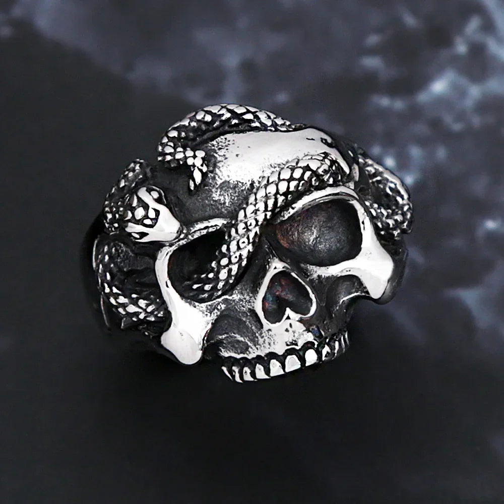 Snake Skull Ring