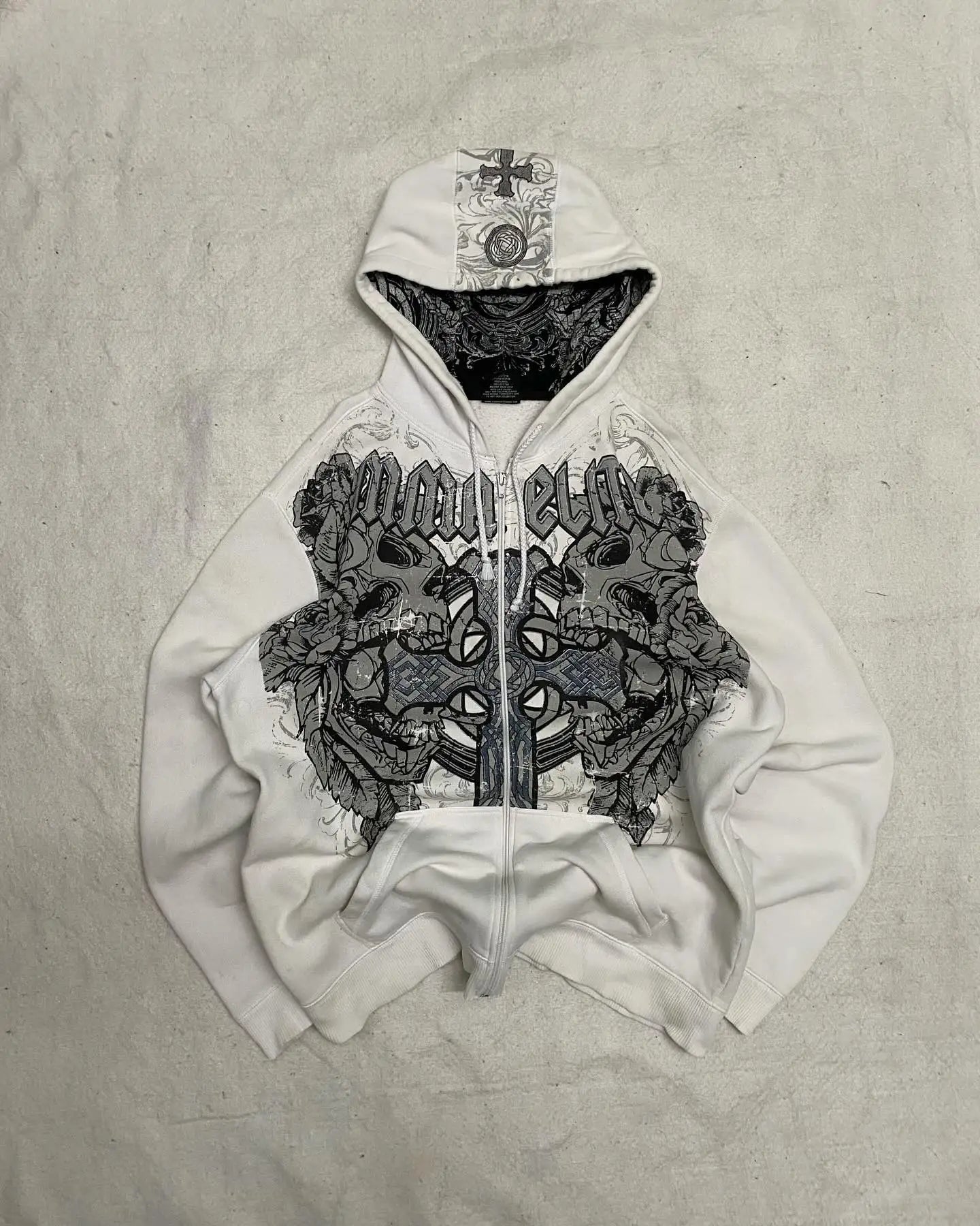 Gothic Skull Zipper Hoodie