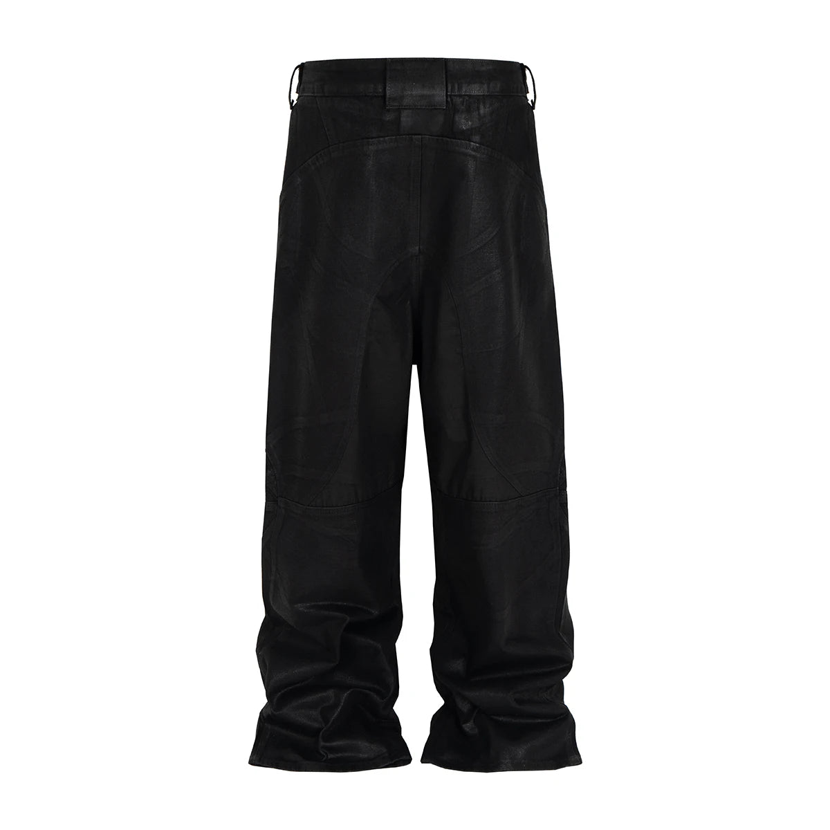 Coated Wax Baggy Cargo Pants