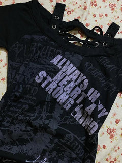 Letter Print Slim Fit T-shirt - PWM