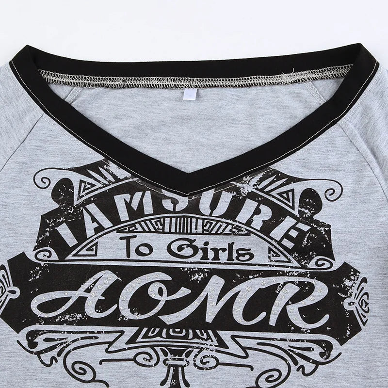 Letter Print Crop Top