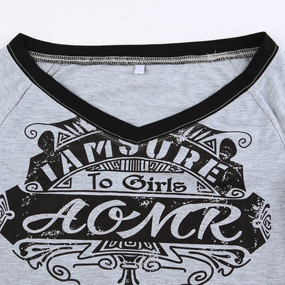 Letter Print Crop Top