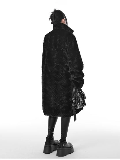 Gothic Fuzzy Fur Coat