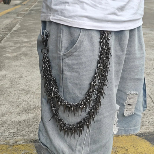 Double-layer Rivet Metal Chain