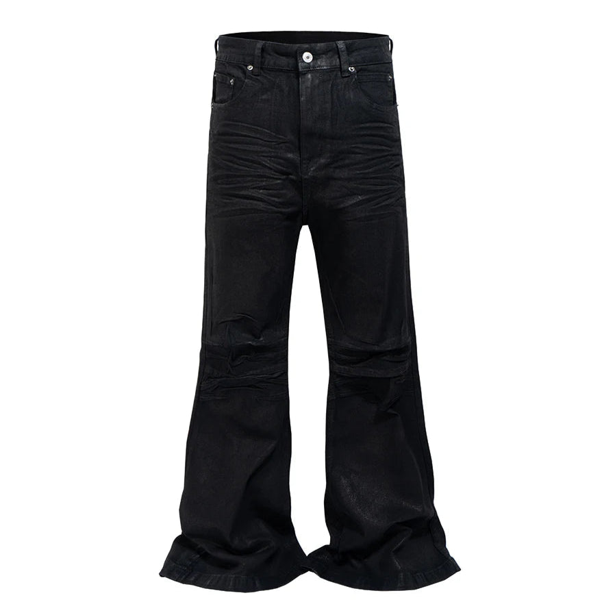 Glue Coated Boot cut Flared Pants