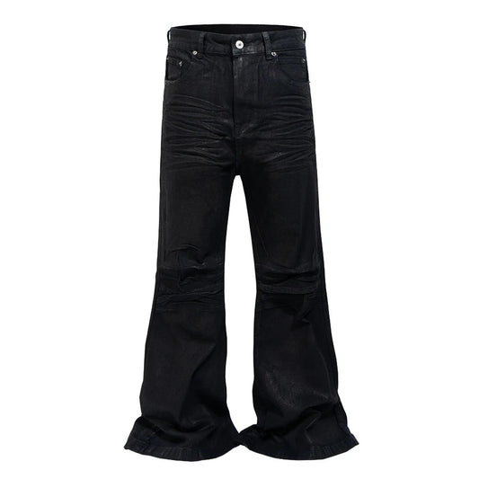 Glue Coated Boot cut Flared Pants