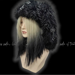 Fluffy Rabbit Ear Gothic Hat