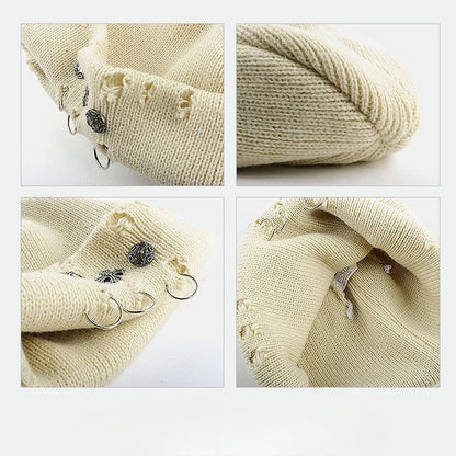 Cross ring woolen Beanie