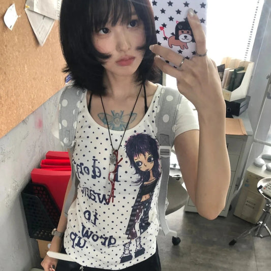 Girl Graphic Print Slim-Fit T-shirt
