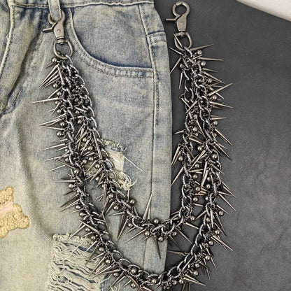 Double-layer Rivet Metal Chain