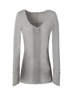 Serpentine Printing T-shirt Slim Fit Tops - PWM