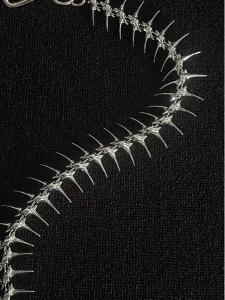 Metal Fishbone Skeleton Belt Chain