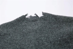 Knitted Zipper Sleeve Pullover Sweater - PWM
