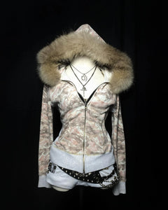 Camouflage Slim Zipper Hoodie - PWM