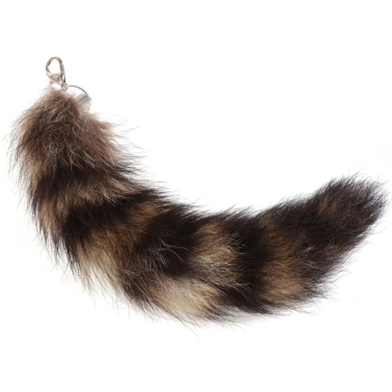 Raccoon Coat Tails Keychain