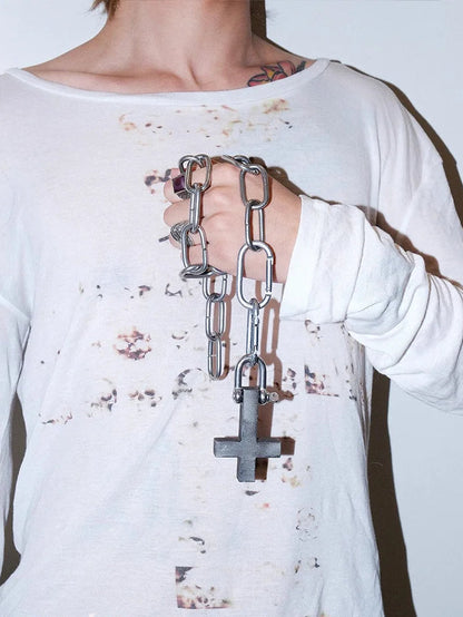 Cross Pendant Metal Chain