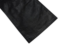 Coated Wax Baggy Cargo Pants - PWM