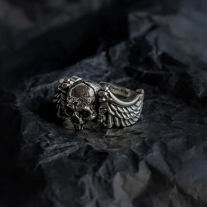 Wings Skull Ring