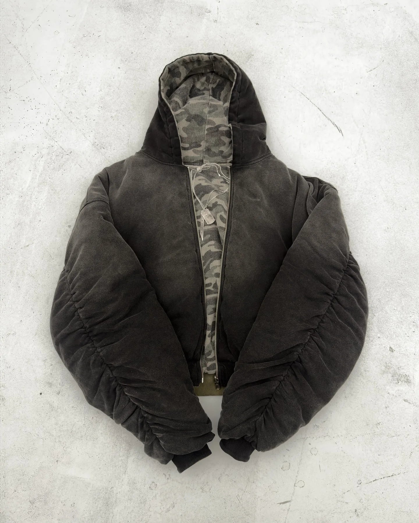 Reversible Camo Zipper Hood Jacket