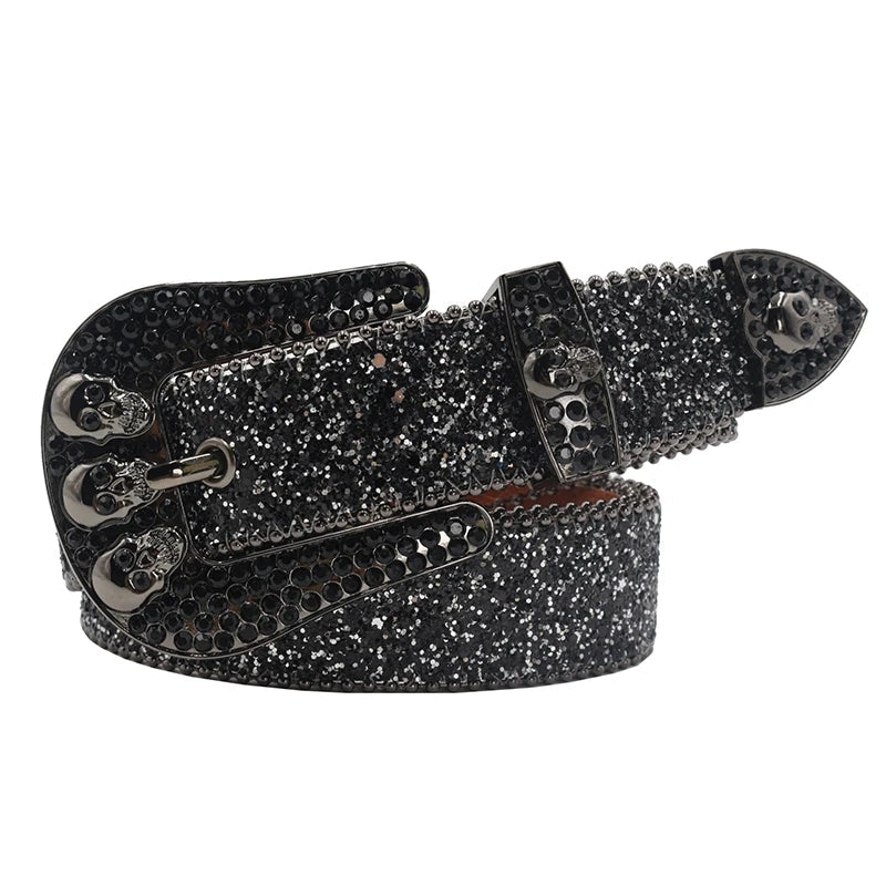 Skull Rhinestone Belt