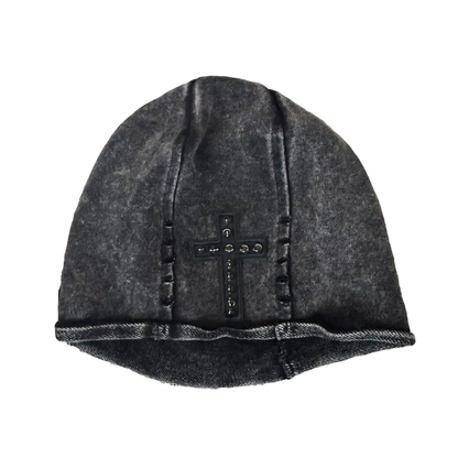Spike Cross Rivet Beanie