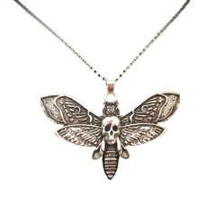 Death Skull Moth Pendant Necklace - PWM