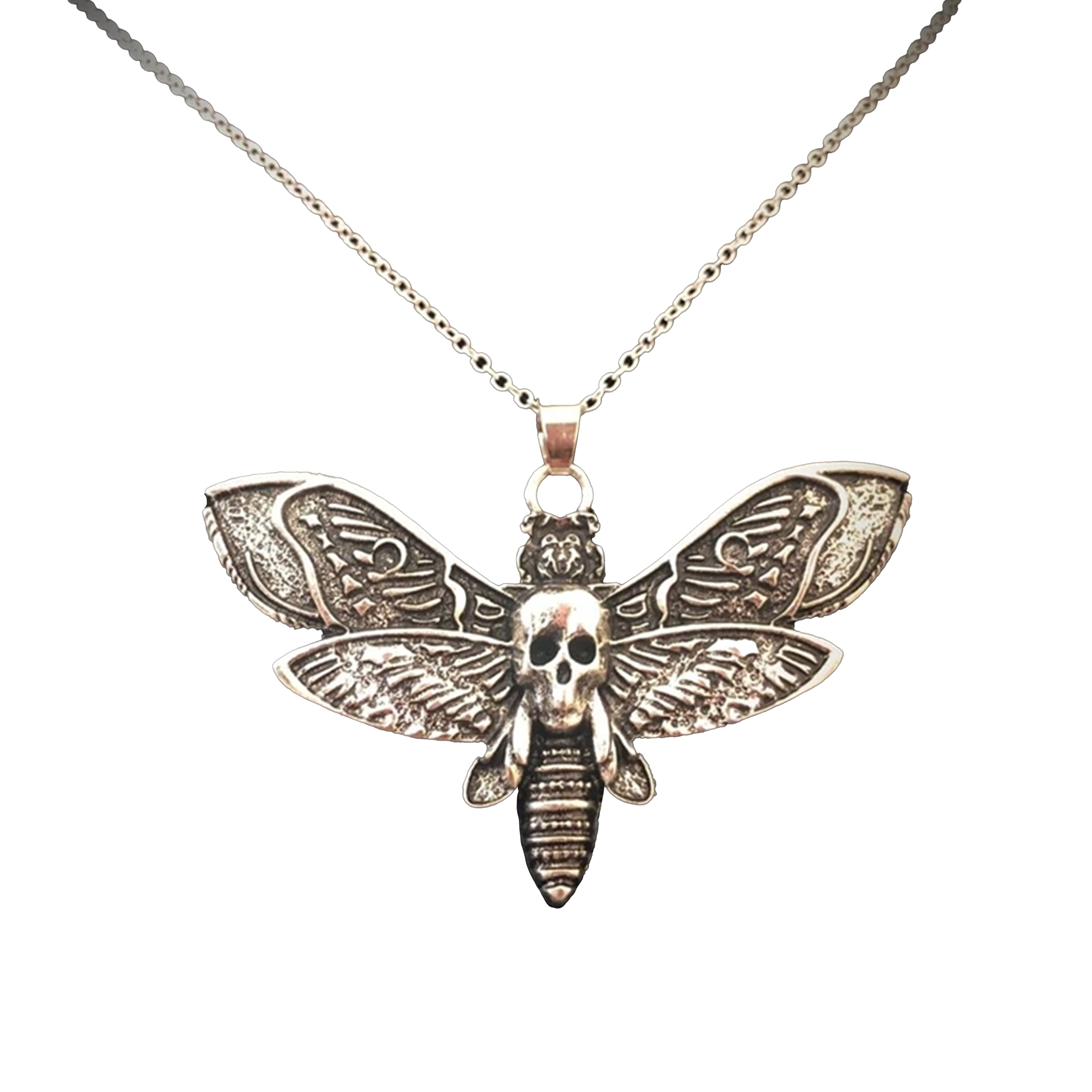 Death Skull Moth Pendant Necklace - PWM