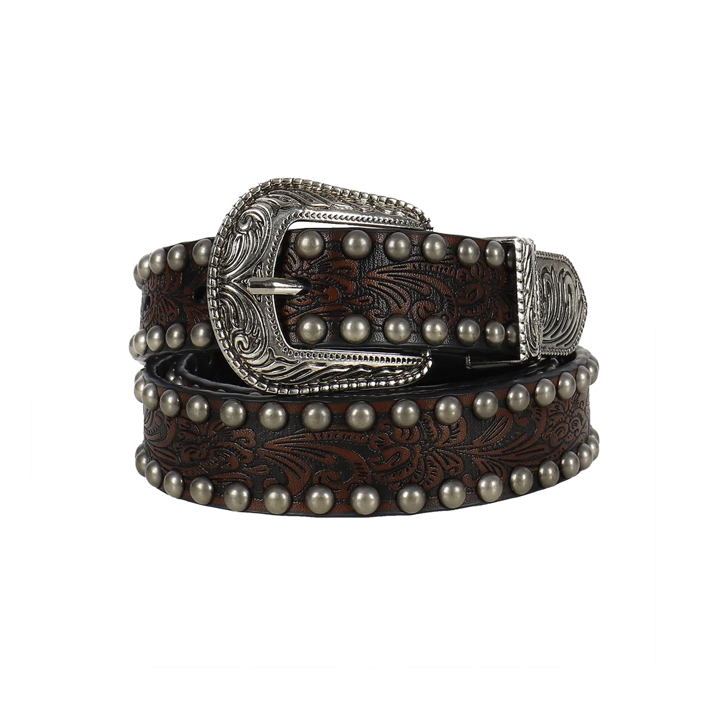 Paisley Pattern Studs Belt