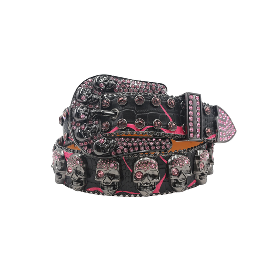 Skull Rhinestone Belt