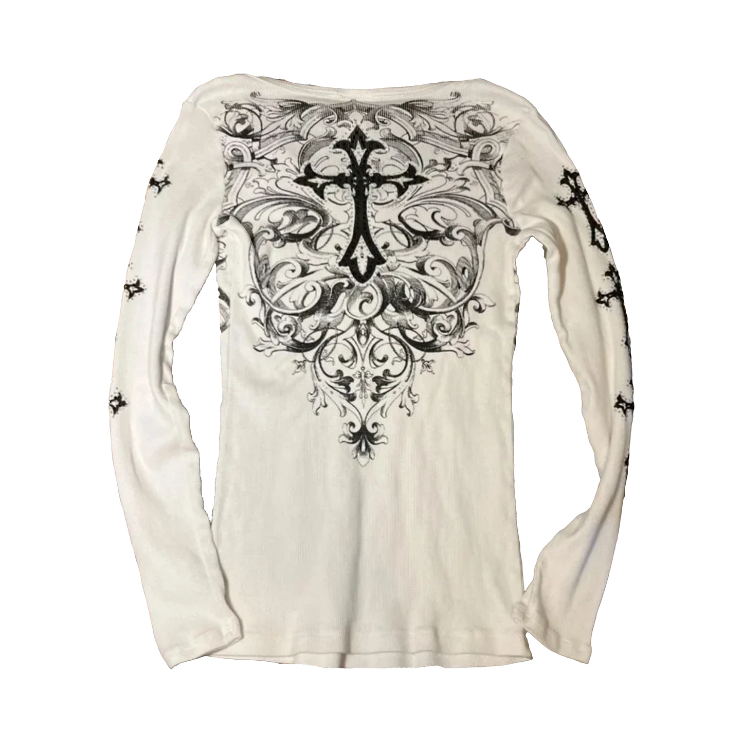 Gothic Cross Slim Fit Long Sleeve