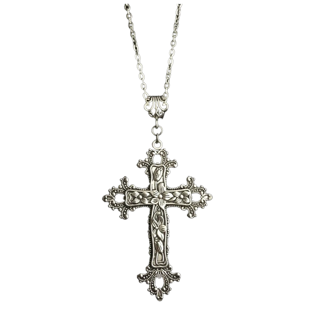 Victorian Cross Pendant Necklace