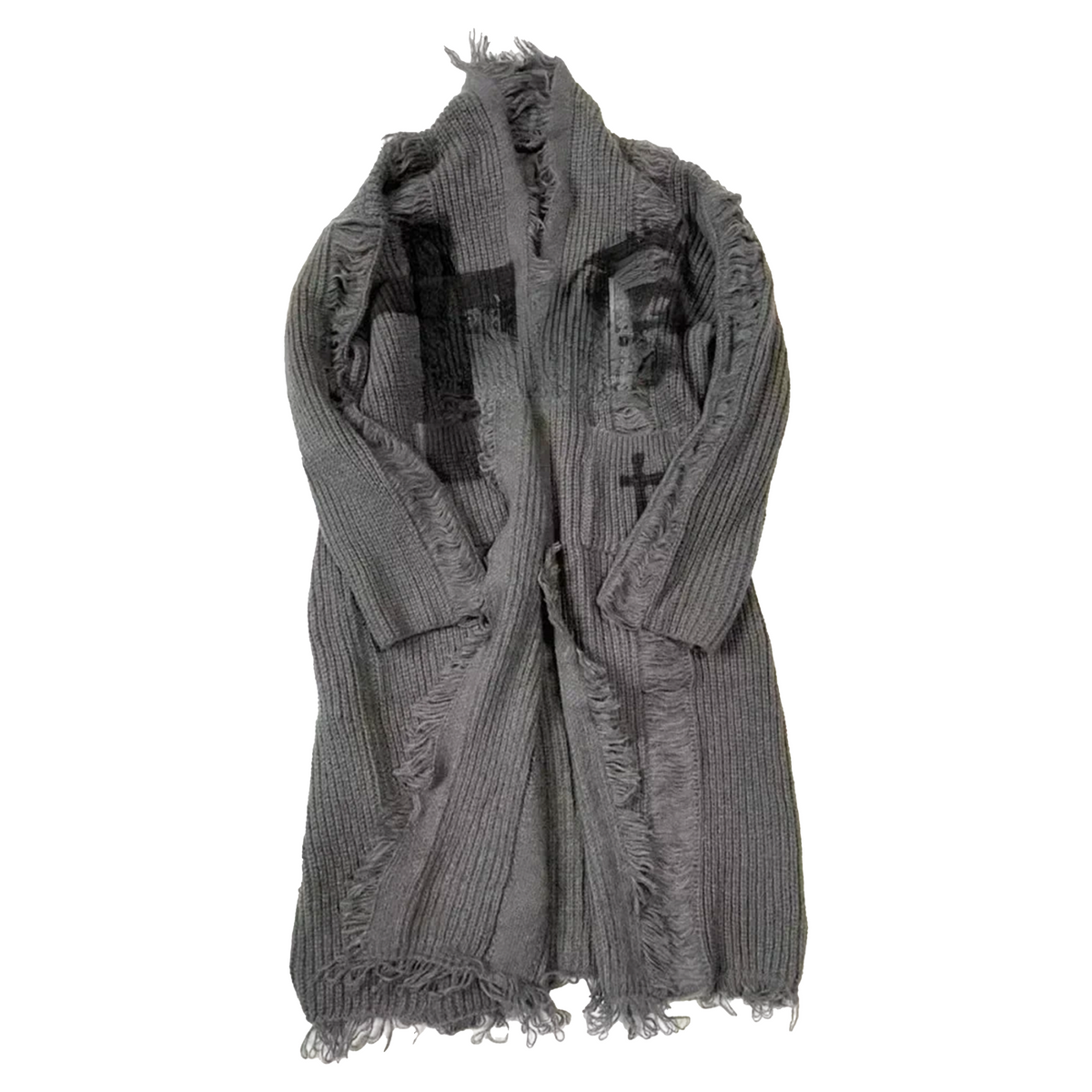 Cross-knitted coat cardigan