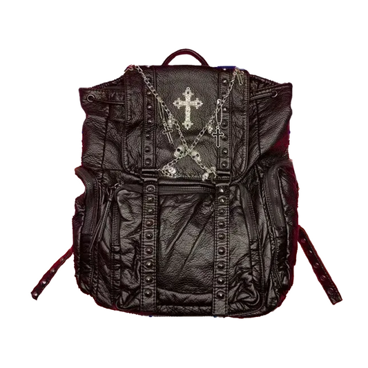 Rivet Chain Cross Bagpack