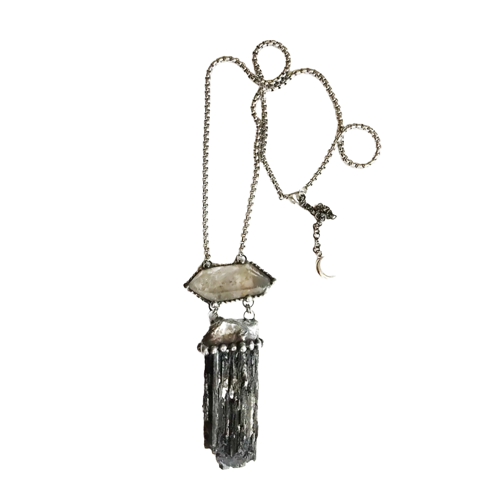 Raw Tourmaline Crystal Necklace