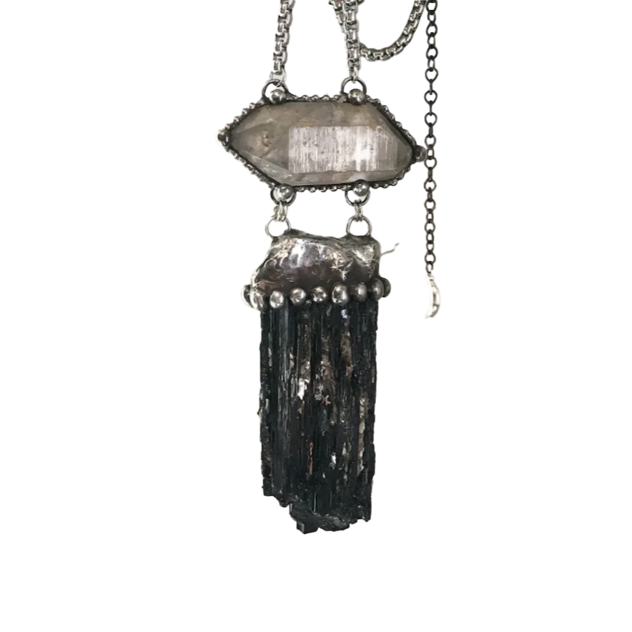 Raw Tourmaline Crystal Necklace